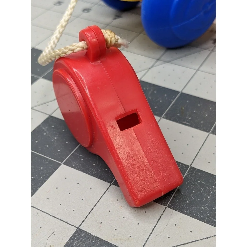 Blow‎ Mold Train Pull Toy Cars Caboose Whistle 5 Inch Tall